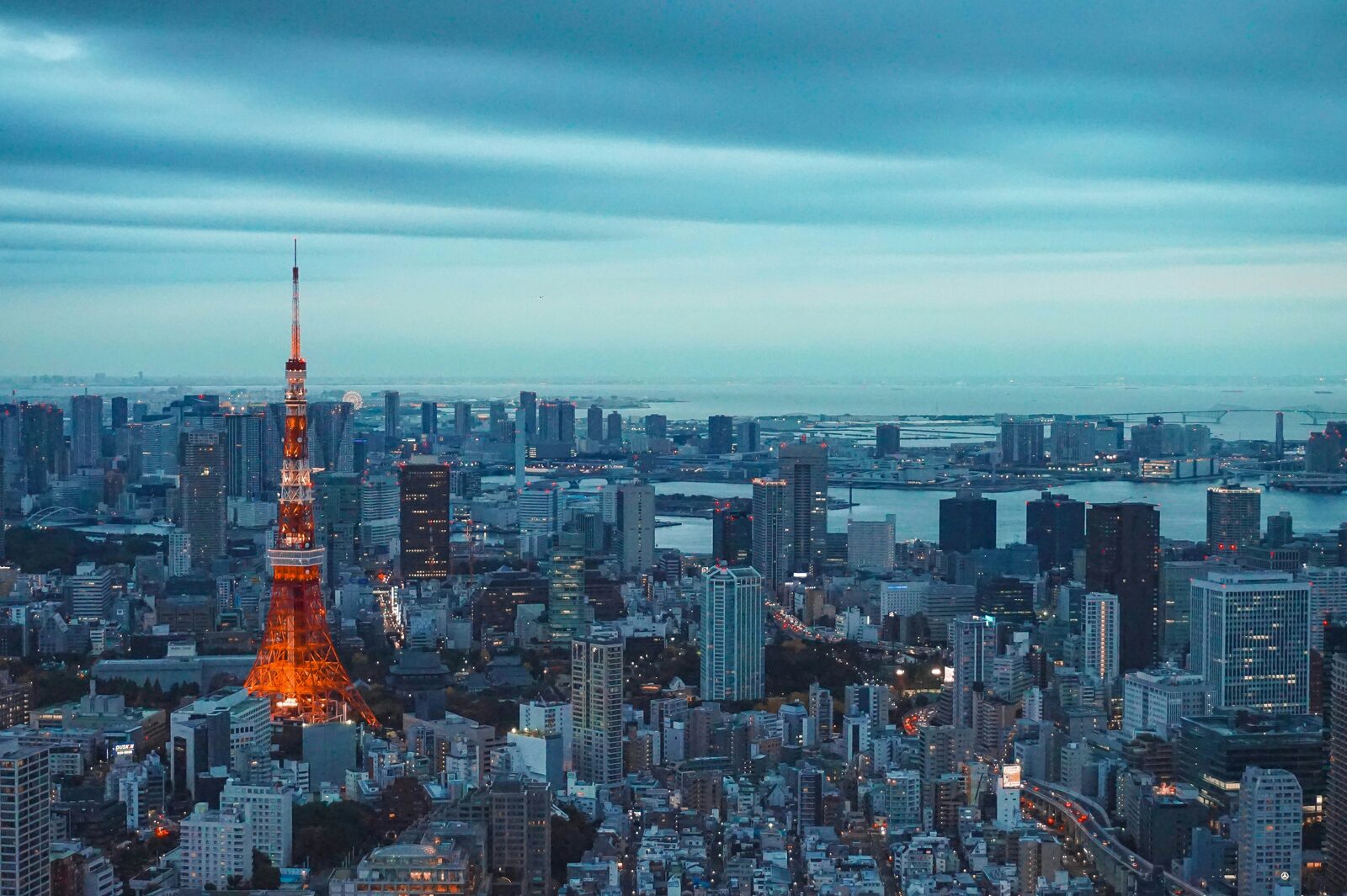 Tokyo Tower rising above the city